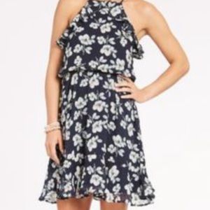 Navy floral Evereve dress